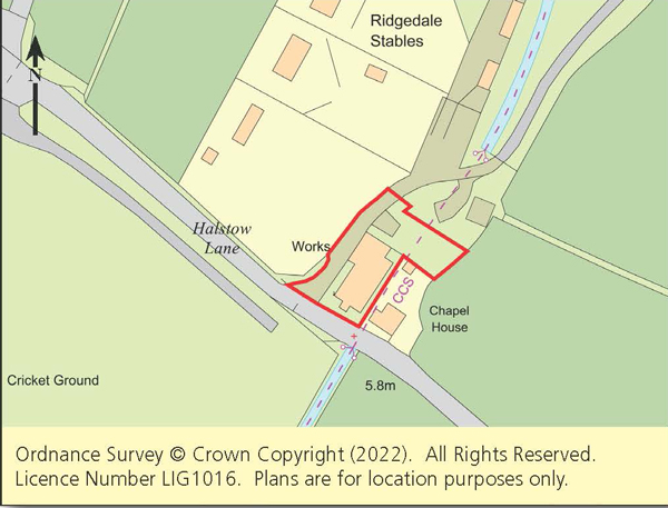 Lot: 5 - FORMER CHAPEL WITH PLANNING FOR THREE HOUSES WITH PARKING -